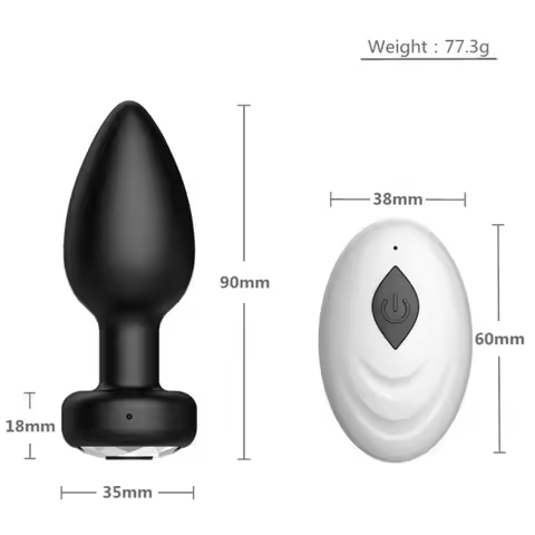 Anal Plug with Remote Control Prostate Massage Adult Masturbator Butt Plug Vibrator Cone Anal Erotic