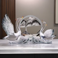 ViviVibe Swan Flowing Sand Painting Hourglass Ornament Luxury High-end Home Living Room Entrance Win