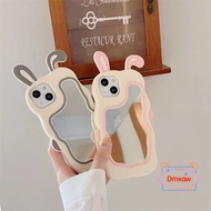 Cute 3D Rabbit Mirror Phone Case OPPO Reno 8 7 6 5 Pro 4 SE 7Z 8Z 7 8 Lite A55 A56 5G A5 A9 A31 2020