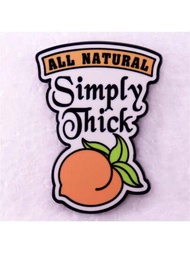 水果造型徽章掛針:桃子和橘子,粗字母針,適用於女裝、背包裝飾、生日禮物