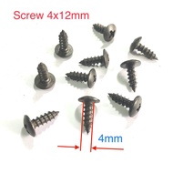 10pcs 4x12mm Screw Coarse Thread Screw Pointed Tip Screwdriver Head Plus TA4x12