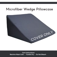 Pillow Cover for Bed Wedge Pillow (60x30x50cm) Soft Microfiber Replacement Pillow Case with Zipper