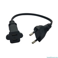 jenniferagg.my Standard EU 2 Pin Round Plug to US 2Pin 1-15R Socket Power Cable Adapters Wire