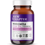New Chapter Wholemega for Moms Fish Oil Supplement, Tiny Capsules, 2000mg per Serving, Prenatal DHA 