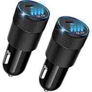 Car Charger, iPhone 15/16 Car Charger, 48W 2-Port Fast USB C Car Charger Cigarette Lighter Adapter, 