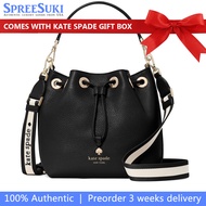 Kate Spade Handbag In Gift Box Emma Small Bucket Bag Black # KK071