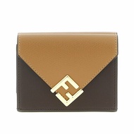 【FENDI 芬迪】Medium FF Diamonds Trifold 三摺疊 零錢包 卡夾 短夾 皮夾 棕色 8M0480ALV4F1UJ9