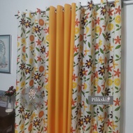 CA55Y - Jamella Yellow Mid Sold Per Pc Or 3in1 Set Ring Curtain ( 5ft - 152cm To 7ft - 213cm )