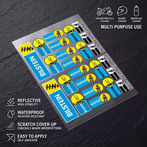 B-bIlStEiN-N Multi Scene Waterproof Reflective Scratch Cover Stickers Fit Auto Motorcycle Helmet Ref