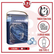 APA USB Mini Portable Air Humidifier Cooler Mist Fan Handle Portable Light Essential Oil Aircond Kipas Sejuk Penyejuk