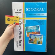 TAB SHOP - CORAL Glossy Photo Paper - KERTAS FOTO GLOSY F4 230 gsm / Kertas Photo F4