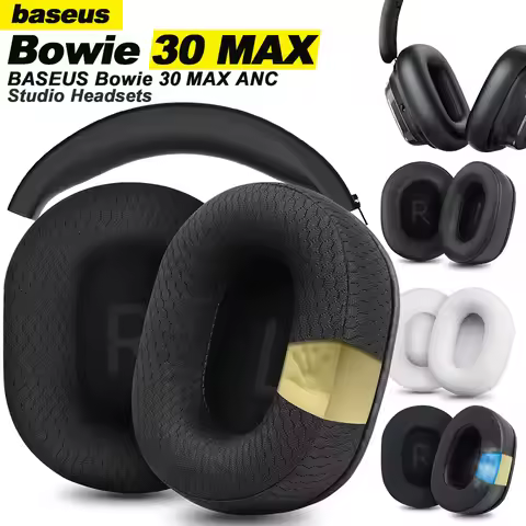 Earphone pads For BASEUS Bowie 30 MAX ANC replacement Earpads Mesh cloth Memory Covers Sponge Soft P