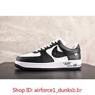 Louis Vuitton N & K Air Force 1 Low by Virgil Abloh White Black 3HPK MSPR