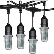 33FT with 10 Bulbs LED Strobe Marquee Lantern Flashing String Lights Outdoor Party Garden for Christ