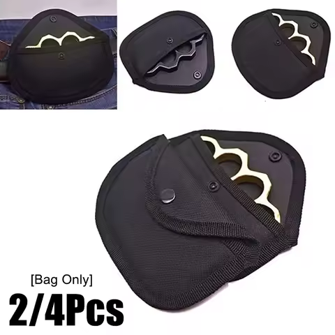 2/4Pcs Waist Pouch Finger Tiger Protection Bag Iron Four-finger Cloth Cover Shockproof Soft Lining F