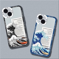Softshell Wave motif Iphone 15 pro max plus Iphone 6 6S 6Plus 6S plus Iphone 7 8 7 plus 8 plus X xs XR xs max Iphone 11 pro max 12 mini 12 pro max 13 mini 13 14 pro Max Shockproof Cover case