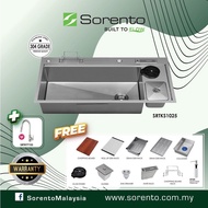 SORENTO Korean Modern Style SRTKS1025 S/Steel 304 Material Multifunctional Kitchen Sink with accesso