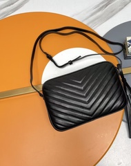 Original High quality bowling bag 2025 new large capacity retro pillow bag leather crossbody handbag