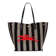 Fashion longchamp bag for women new Roseau stripe long champ Tote Bags large long handle one shoulder handbag shopping bag