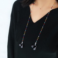 Aniwi|Bluetooth Headset Anti-Lost Chain Huawei freeclip Headset Chain Colorful Crystal Beaded Neckla