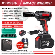 COD monqiqi 98Vf impact baterai torsi besar impek pembuka baut motor/mobil mesin impact wrench murah