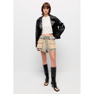 CPS Women's Rust-Washed Paperback Jeans SHORTS DRAWSTRING CARGO Model C26SGWC098 (SS26 C2)
