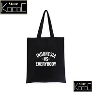 Totebag INDONESIA VS EVERYBODY katun totebag sling bags waistbag