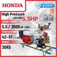 (Good Quality)Honda GX160 Petrol Engine 5.5HP C/W Power Sprayer 3WZ-30 (Heavy Duty)