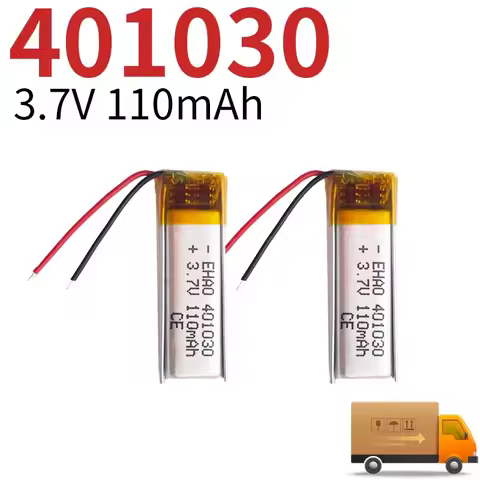 401030 3.7V 110mAh Rechargeable Lithium Polymer Lipo Battery | For MP3 MP4 GPS Bluetooth Headsets Ca