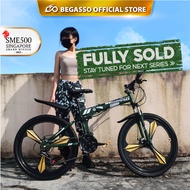 【🇸🇬 OFFICAL STORE】BEGASSO LATEST SPECIAL EDITION - AMRY GREEN - Folding Mountain Bike Shimano Spec Foldable Bicycle