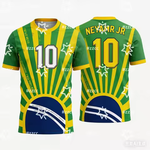 2026 Neymar Brazil Team Football Jersey Match & Training Kit Summer Sports Men's T-Shirt Children's 