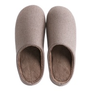 MUJI Japanese-style Floor Unprinted Winter Cotton Slippers Mens Autumn And Winter Lovers Home Home I