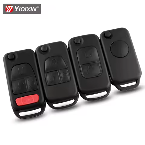 YIQIXIN 1/2/3/4 Button Flip Folding Replacement Remote Car Key Shell For Mercedes Benz W168 W124 W20