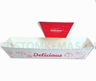 Paper Tray Sosis Dus Sosis Kemasan Sosis Isi 75 Tempat Sosis Wadah Sosis Paper Tray Sate Wadah Sate
