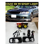 HONDA CIVIC EK 99 EK99 EK9 ES21 FOG LAMP+COVER YELLOW SET // SPORT LIGHT SET 1999-2000 JDM GLASS Spo
