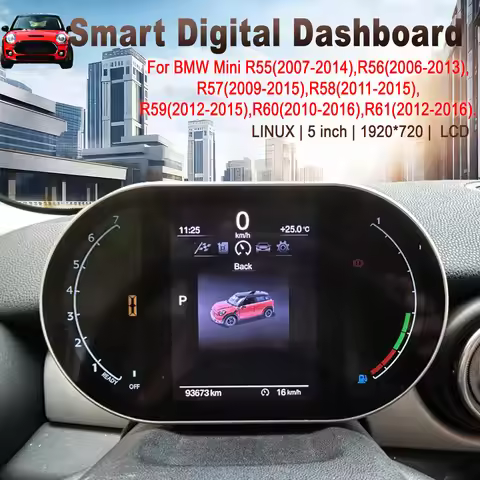 Digital Instrument Cluster For BMW MINI R55 R56 R57 R58 R59 R60 R61 2006-2016 Speedometer,Dashboard,