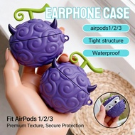 AirPodsCase Fruit King Devil burn Fruit Gum-Gum 1/2/Pro3/4 burn One Piece