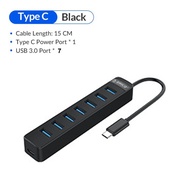 [ออกใบกำกับ- ทักแชท] ORICO Type C 4 /7ort USB 3.0 HUB With Type C Power Supply Port For Laptop Compu