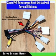 Kabel Soket PNP Head Unit Android Toyota Dan Daihatsu Dengan Step Down Kamera Parkir Dan Steering Wh