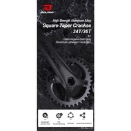 82VF ❄BOLANY MTB Bike Crank 32T 34T 36T Chainring 104BCD Mountain Bike Chainwheel Square Hole Cranks