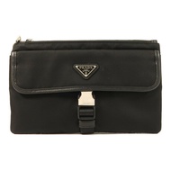PRADA 尼龍Clutch銀扣手拿包