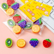Square Flag Rice Paper Cartoon Fruit Eraser Student Creative Stationery Primary School Students Cute