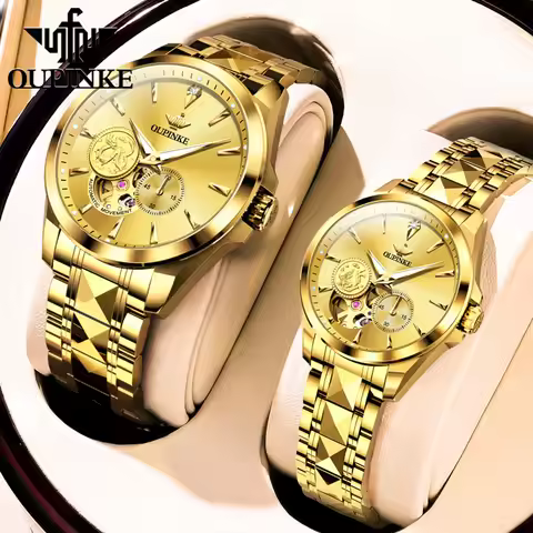 OUPINKE Couple Watches Top Brand Luxury Fashion Original Automatic Mechanical Wristwatch Independent