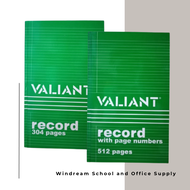 Valiant Record Book (w/page no.) 304p & 512p
