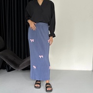 Yooja - Hyeri Ribbon Pleats Skirt - Ribbon Skirt