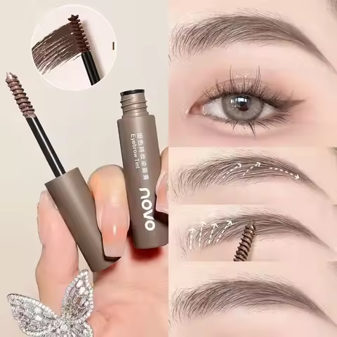 4 Color Liquid Dyeing Eyebrow Cream Coffee Brown Eyebrow Enhancers Cream Long Lasting Waterproof Nat