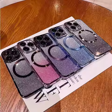 Glitter Plating Magnetic Ring Phone Case For OPPO A5 A3 A2 Pro A3X A40M A40 A60 A80 5G A83 A79 A78 A