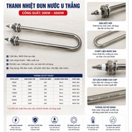 Water heating rod, straight pho pot 500w,700w, 1kw,1500w,2kw,2500w,3kw