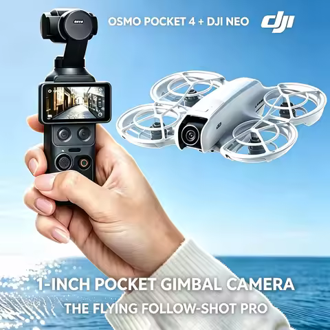 DJI Osmo Pocket 4 and Neo Drone 4K/6K Pocket Gimbal Creative Camera Combo-Combination of Aerial and 