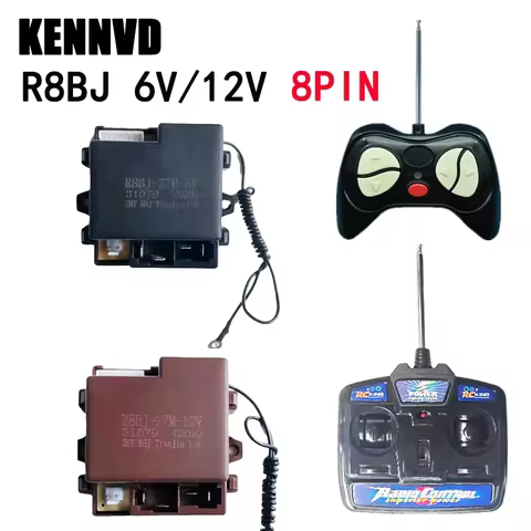 27MHz Children's Electric Car Remote Control, R8BJ-27M-12V Kids Ride On Toys Car RC Receiver Control
